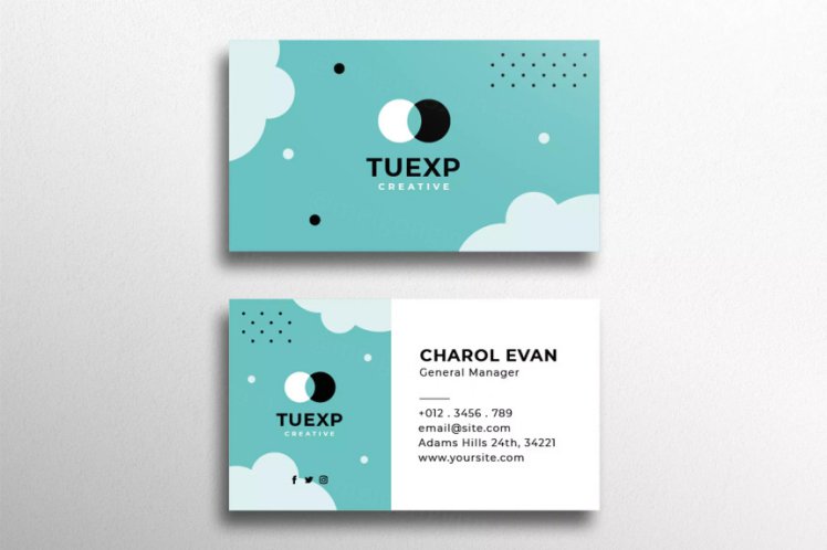 时尚简约的名片设计模板（AI）