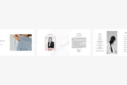 indesign 批量-indesign排版模板漂亮时尚的方形杂志画册 Emily