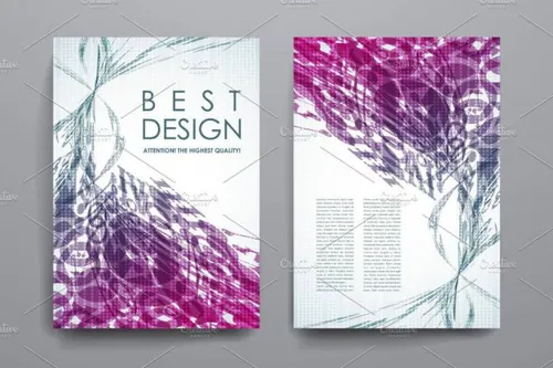 indesign编辑图片-indesign排版模板科技感觉的画册 Brochures