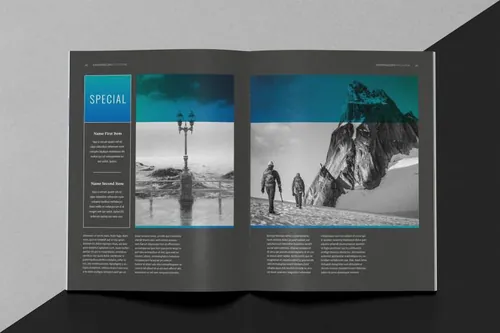 indesign如何填充-indesign排版模板明暗对比的多用途时尚楼书画册手册杂志设计