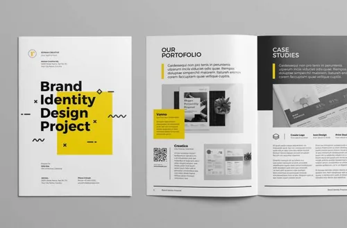 indesign中图片-indesign排版模板高品质的时尚高端新孟菲斯品牌楼书