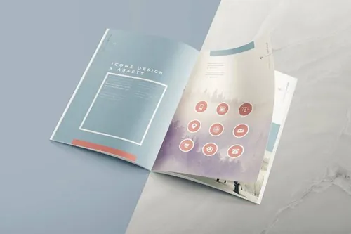 indesign 英文版-indesign排版模板画册 | 独特美丽干净华丽设计28页面布