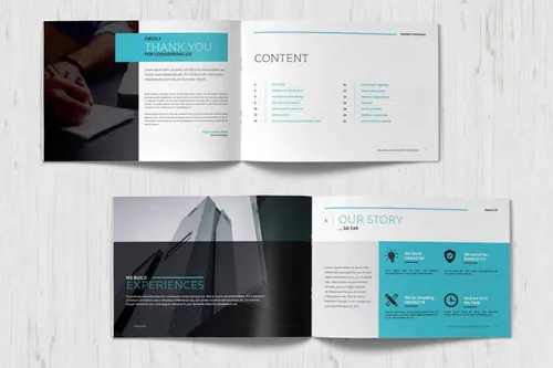 indesign 论文-indesign排版模板设计、服务方案提案必备画册手册模版 Pr