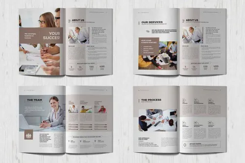indesign cc卡-indesign排版模板项目介绍画册 Project Propo