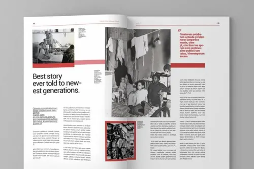 怎么下载indesign-indesign排版模板复古时尚的杂志画册设计