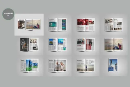 indesign 组-indesign排版模板A4尺寸专业多用途的InDesign杂志