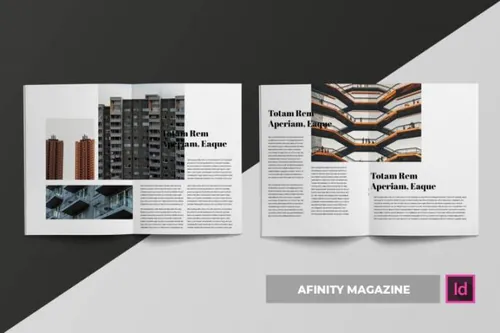 indesign软件下载-indesign排版模板大图建筑设计介绍画册或杂志