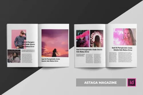 indesign 作品-indesign排版模板时尚大图优质画册杂志