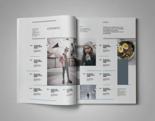 indesign打包-indesign排版模板时尚简单