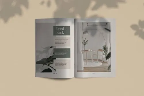 indesign绿色-indesign排版模板画册 | 简约优雅现代干净高品质自动