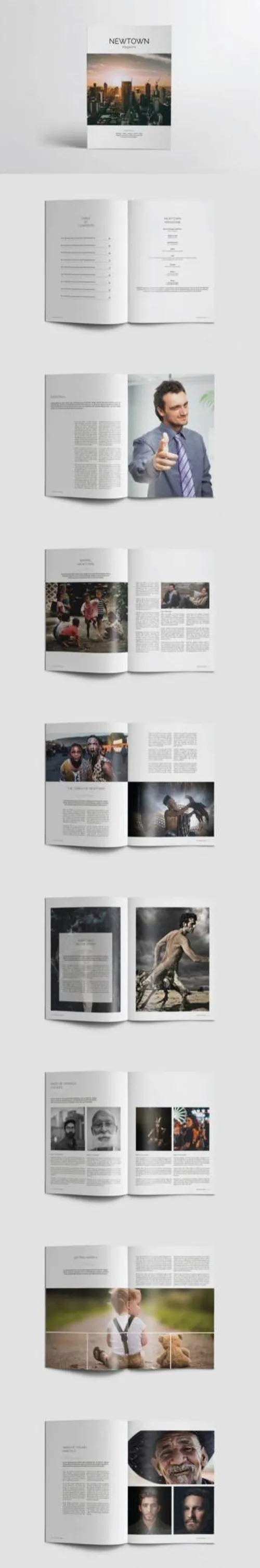 INDESIGN教材-indesign排版模板现代时尚简约的多用途杂志画册设计