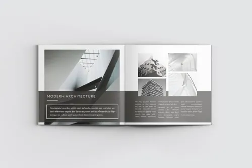 indesign缺失字体-indesign排版模板方形规格房地产建筑主题杂志设计