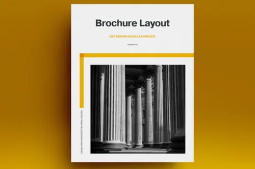 indesign帮助-indesign排版模板黄色配色方案企业册企业文化杂志画册