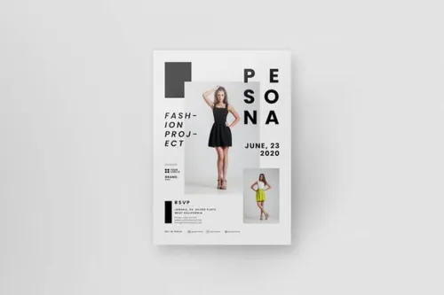 indesign3-indesign排版模板时尚简约和现代的杂志画册设计