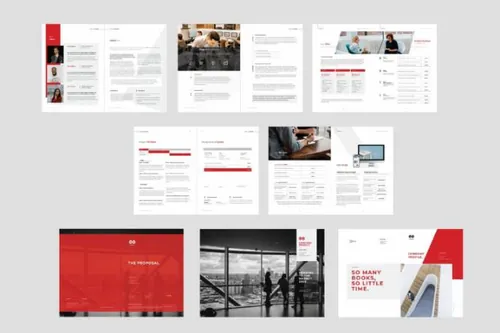 indesign考试-indesign排版模板高端时尚专业的高品质项目提案画册手册