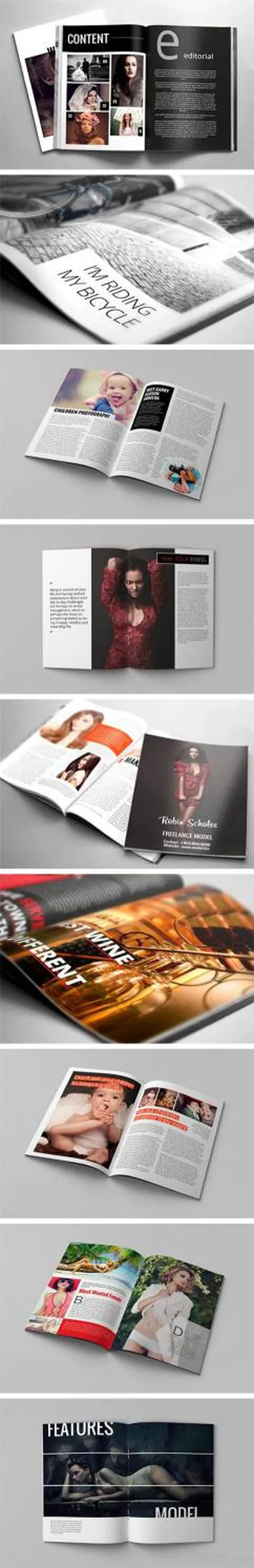 indesign安装教程-indesign排版模板时尚现代的多用途杂志画册设计板