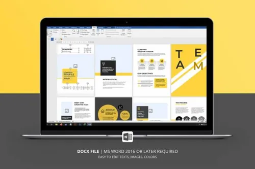 indesign自学教程-indesign排版模板公司简介企业册Word