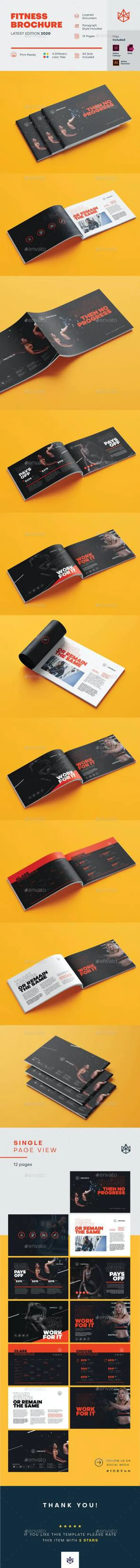 indesign书籍-indesign排版模板运动健身业务推广手册设计