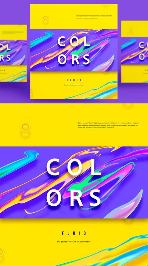 彩色创意时尚艺术流动渐变抽象空间海报高清背景PSD设计素材