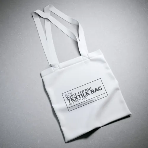 帆布袋模型PSD贴图模板White Cotton Textile Bag Mock-up Psd