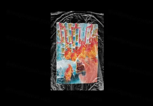 高品质透明塑料袋塑封袋PE袋真实样机贴图模版 Plastic Wrap Texture Mockup 2