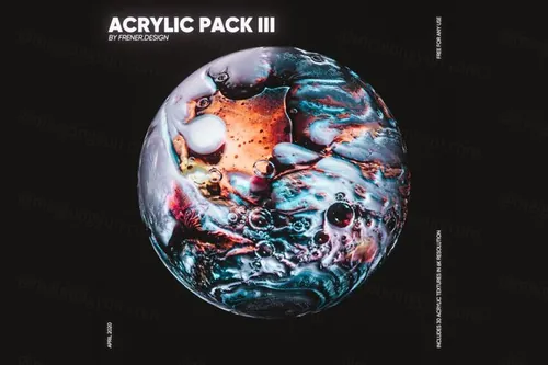 6K高分辨率丙烯酸油漆流体大理石亚克力纹理背景图片素材 Ac