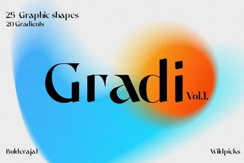 高分辨率潮流抽象复古渐变背景纹理素材 Gradient Co