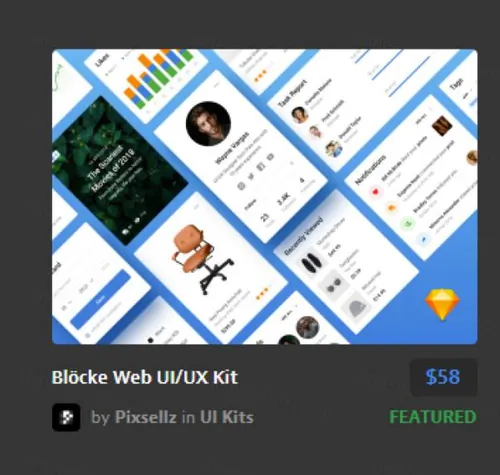 Web用户界面用户体验工具包 Blcke Web UI UX Kit