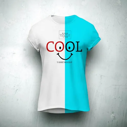 T恤短袖模型PSD贴图模板Cool T-Shirt MockUp For Branding