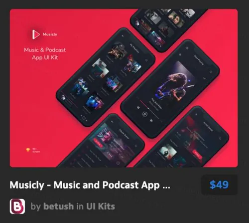 音乐和播客应用程序用户界面工具包Music and Podcast A