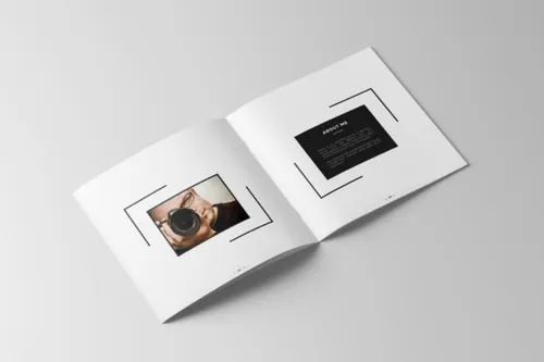 adobe indesign教程-indesign排版模板方形作品集册画册设计