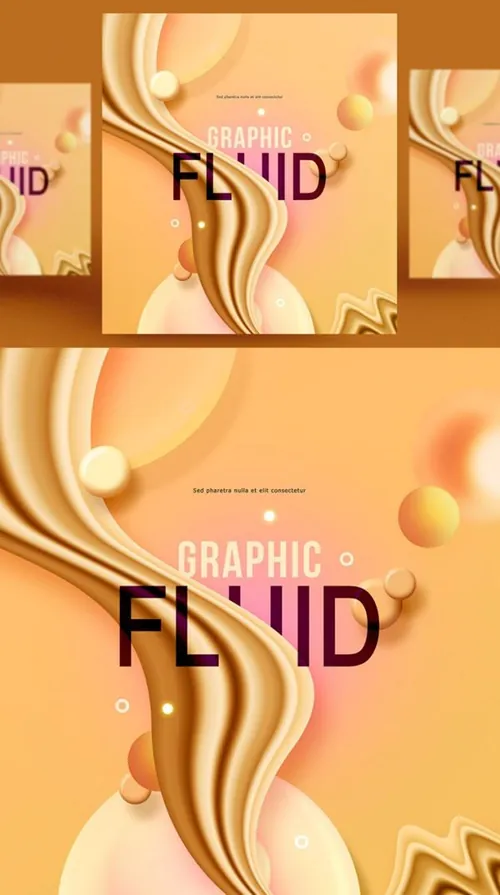 彩色创意时尚艺术流动渐变抽象空间海报高清背景PSD设计素材