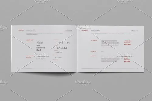 indesign文字-indesign排版模板企业品牌手册公司简介画册设计