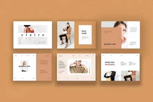 indesign技巧-indesign排版模板时尚高端优雅简约多用途的高品质品牌形象手