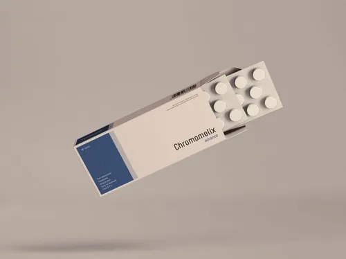 中号扁平矩形药盒包装样机 Pills Box Packaging Mockup