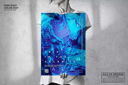 音乐会活动海报设计模板样机（PSD）