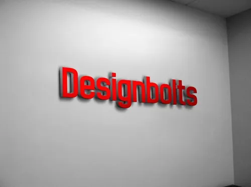 3D立体logo标志贴图样机PSD模板Free Office Wall Signage 3D Logo Mockup PSD File...