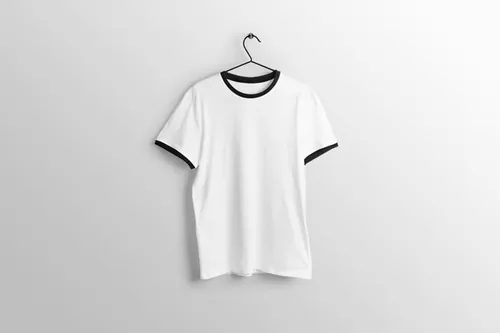 男士圆领T恤设计展示样机提案PSD模板 Crew neck male t-shirt