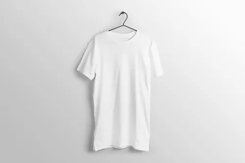 男士圆领短袖T恤设计展示样机提案PSD模板  Crew neck male long t-shirt