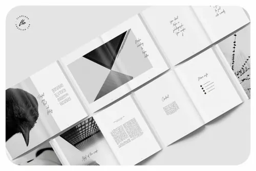 indesign排版模板-indesign排版模板时尚高端简约摄影手册册画册品牌手册房