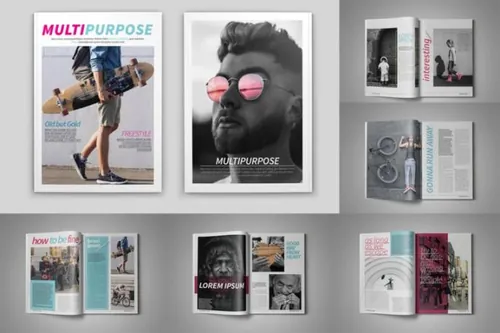 indesign图片-indesign排版模板多用途时尚大图杂志画册