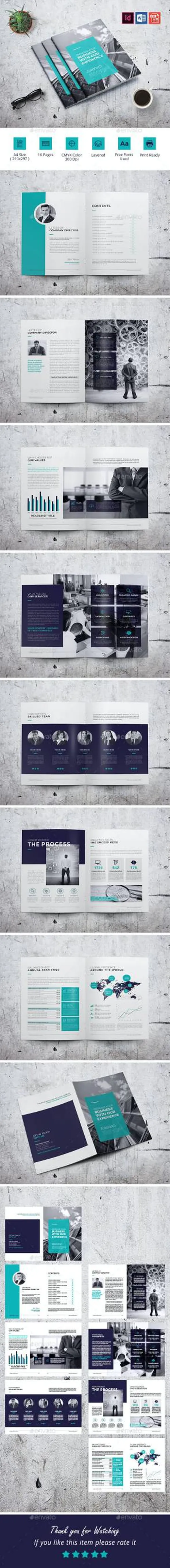 indesign导出pdf-indesign排版模板简约高端风格公司简介企业画册设计