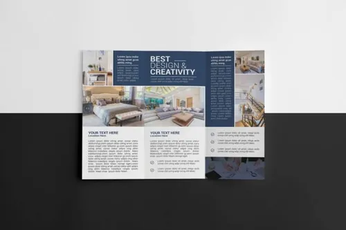 indesign 教程-indesign排版模板房地产业务广告三折小册子设计