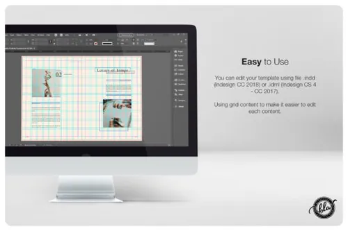 indesign软件-indesign排版模板简约现代风格摄影作品集设计板