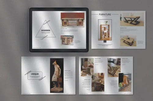 indesign下载-indesign排版模板iPad版家具介绍画册设计