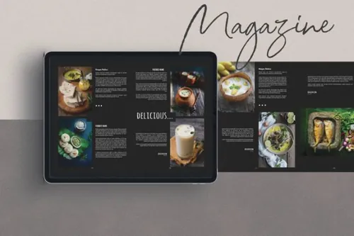 indesign设计-indesign排版模板iPad版美食杂志