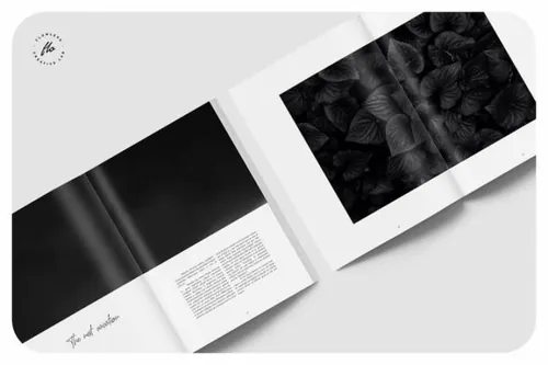 Adobe InDesign-indesign排版模板时尚简约的摄影杂志画册