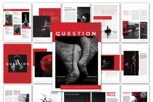 indesign-indesign排版模板时尚大图摄影杂志