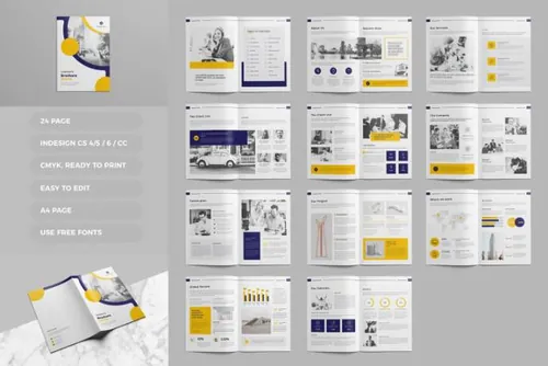 indesign导出pdf失败-indesign排版模板企业提案公司册设计
