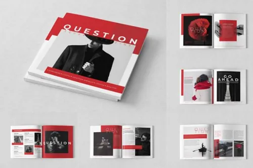 indesign怎么用-indesign排版模板方形时尚大图摄影杂志